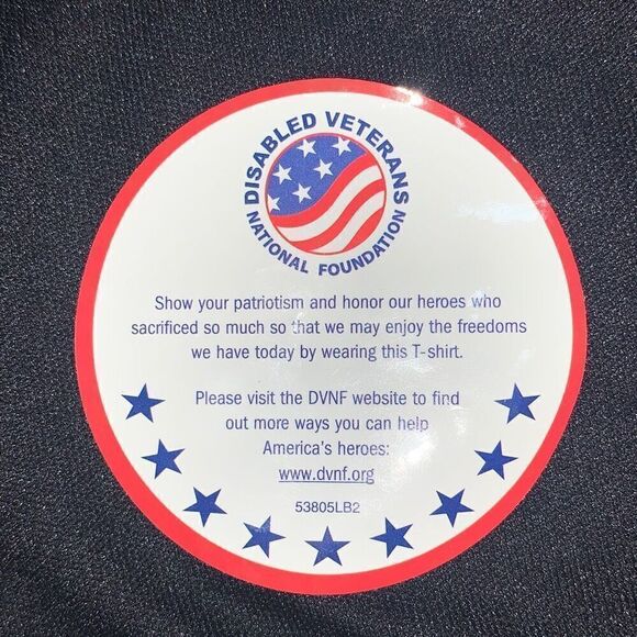 Size Large Disabled Veterans Eagle Souvenir T Shirt Black Short Sleeve Military - Picture 4 of 7